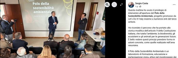 Sergio Costa, intervento al Polo della Sostenibilità Ambientale - pianoinclinato.it - 20250413