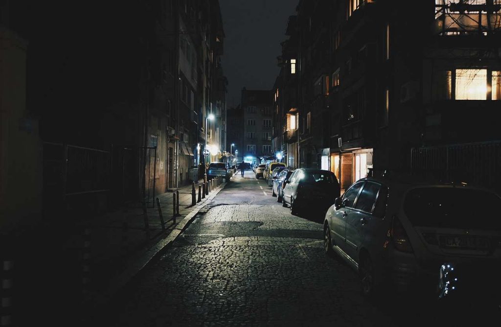 città buio