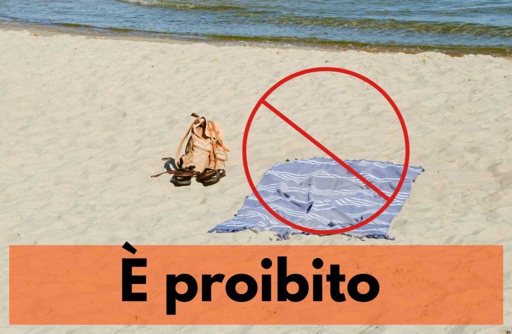 telo spiaggia proibito